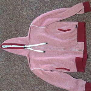 Maroon x-ray jeans full zip hoodie large size